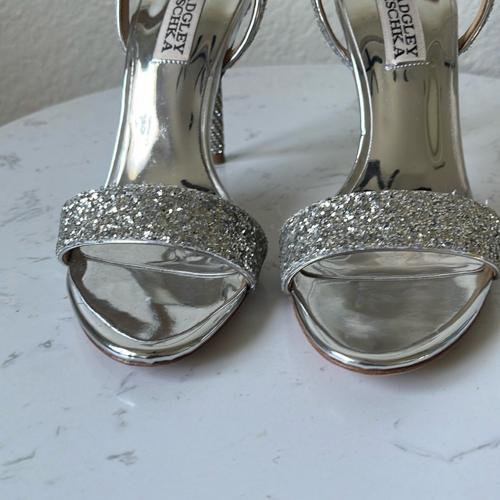 Badgley Mischka Olympia Glittered Evening Sandal - Picture 8 of 11